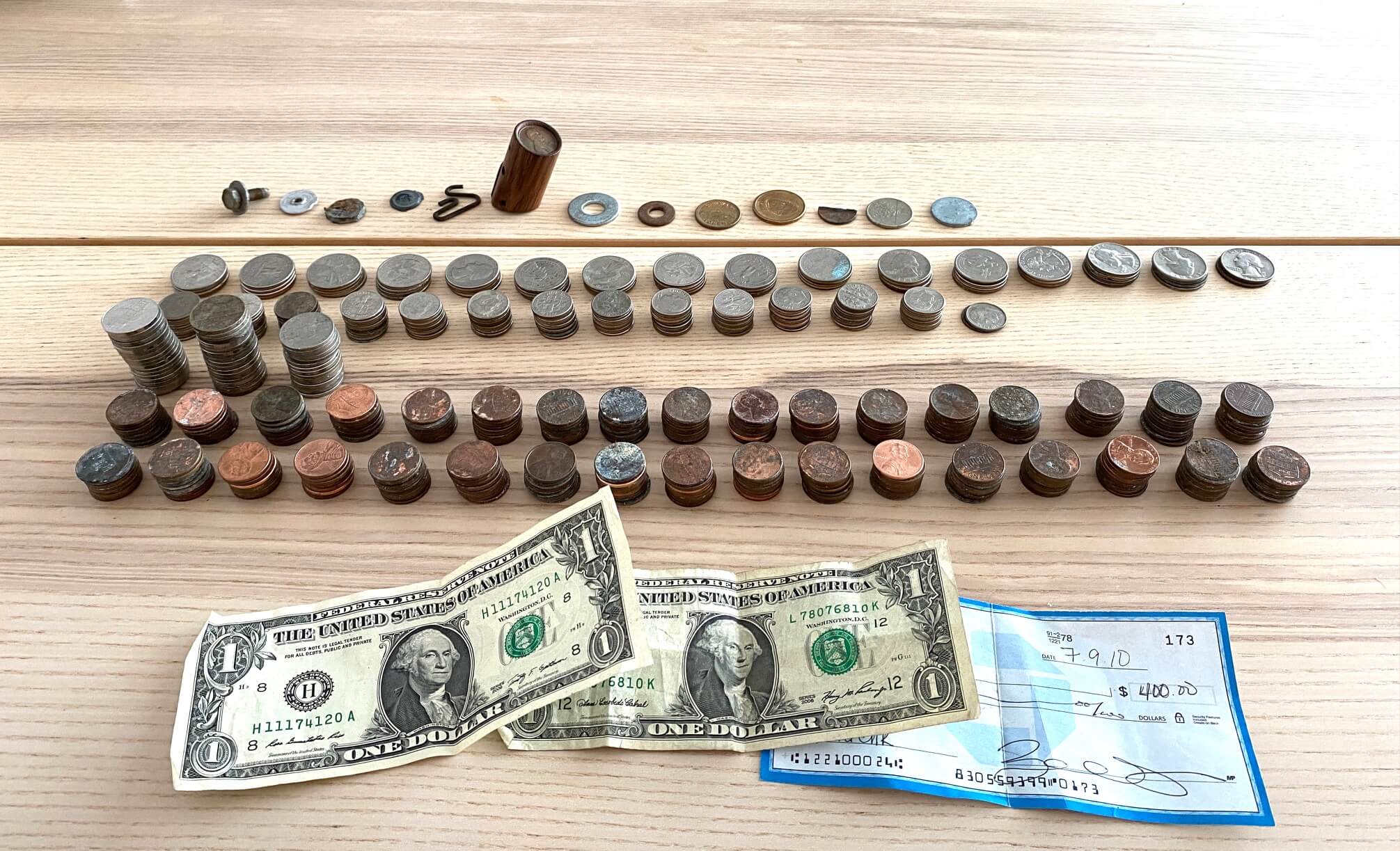 Each year has its own jar, kept separately... forever.