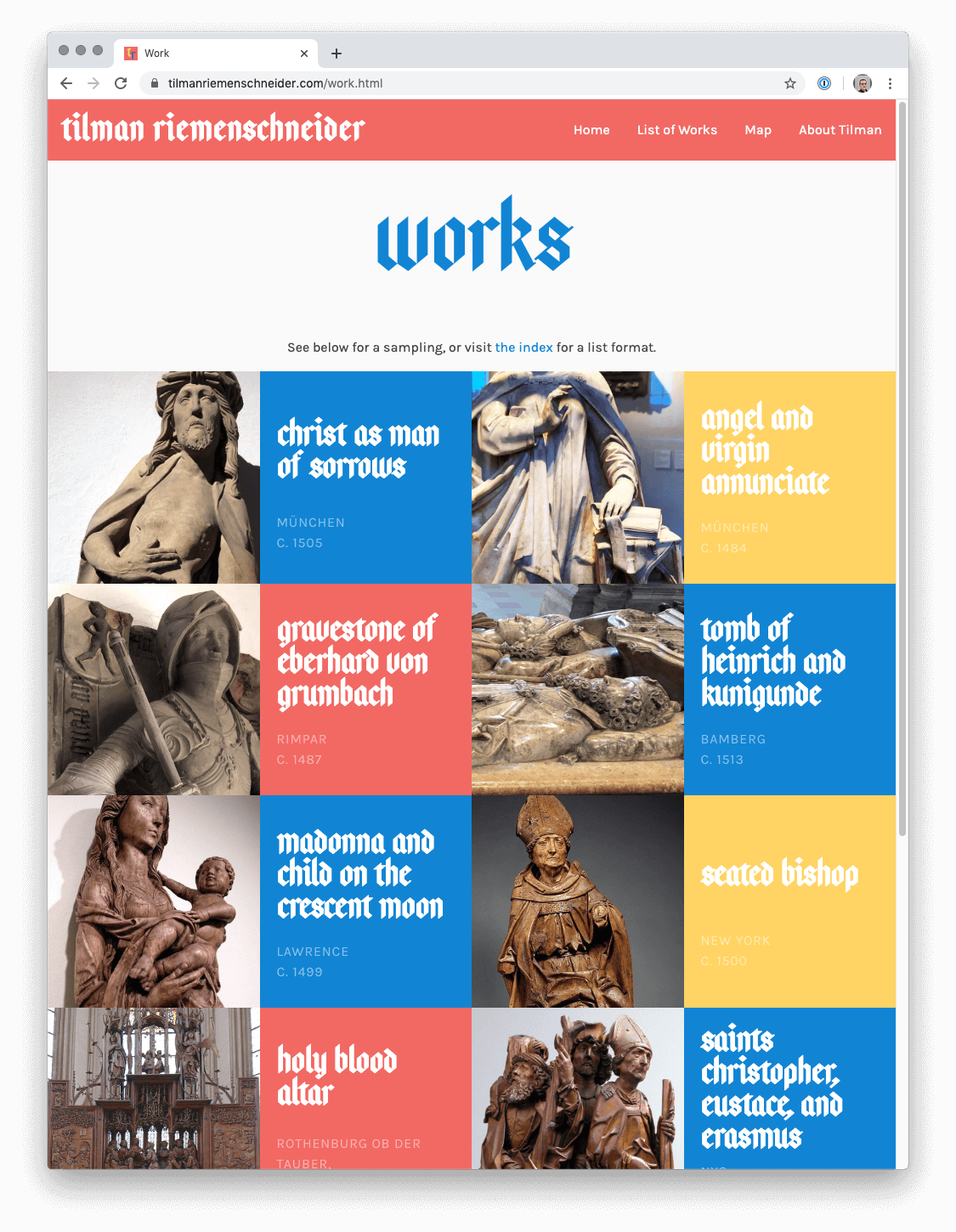 I've collected all the details I can find about his extant works.
